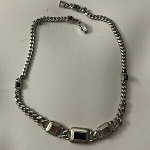 15in choker style necklace, LC initials on the back